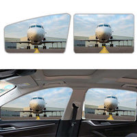 Thumbnail for Face to Face with Beautiful Jet Car Sun Shade (Side window) aviation design on reflective polyester car side window sun shade.