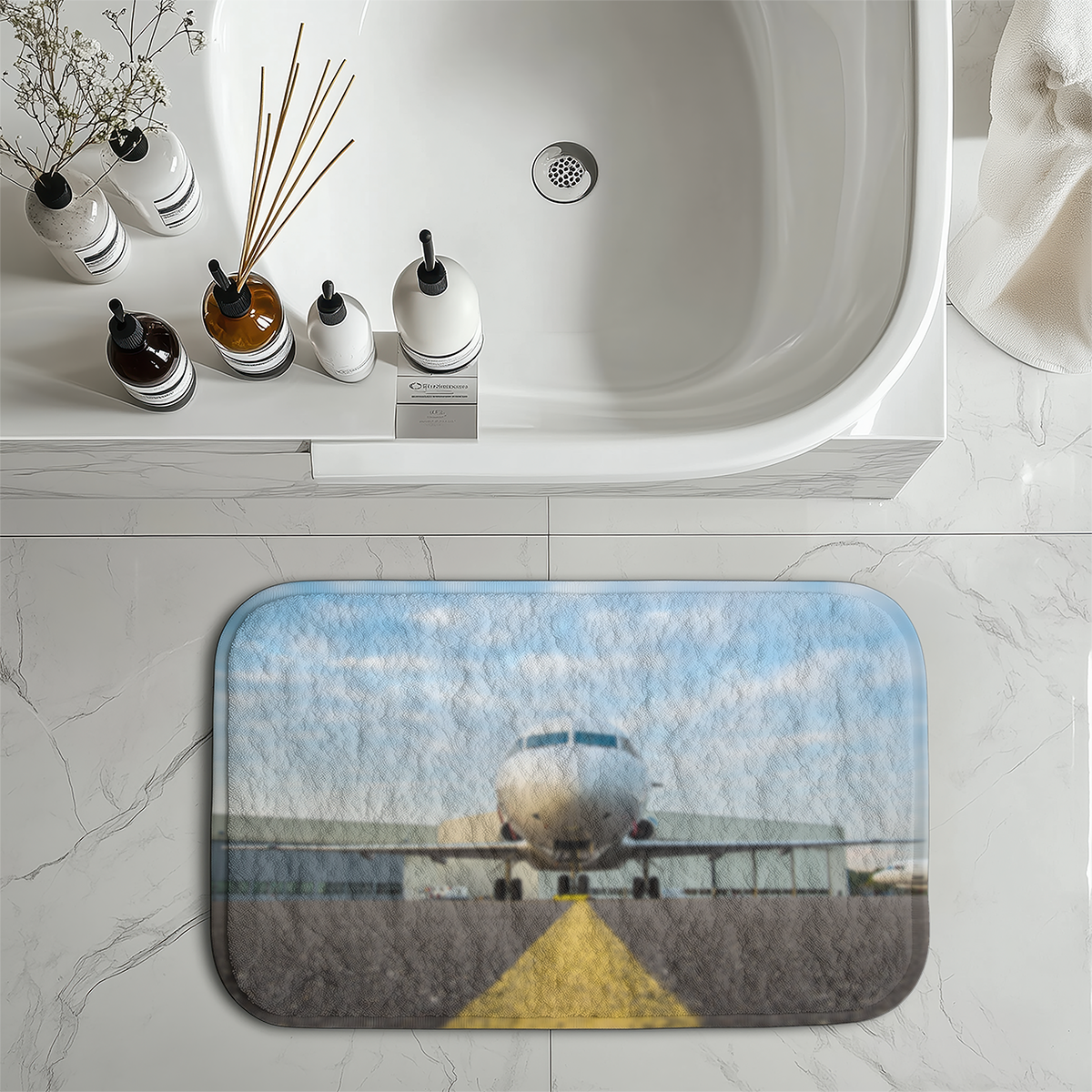 Face to Face with Beautiful Jet Designed Bath Mats
