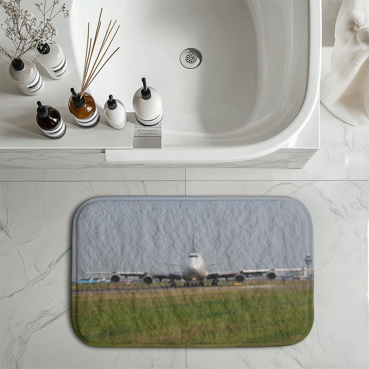 Face to Face with Boeing 747 Designed Bath Mats