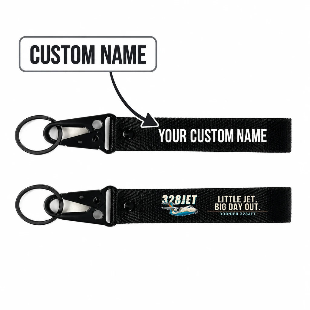 Fairchild Dornier 328JET Hawk-Shaped Key Chains - Black - Cartoon - Personalized