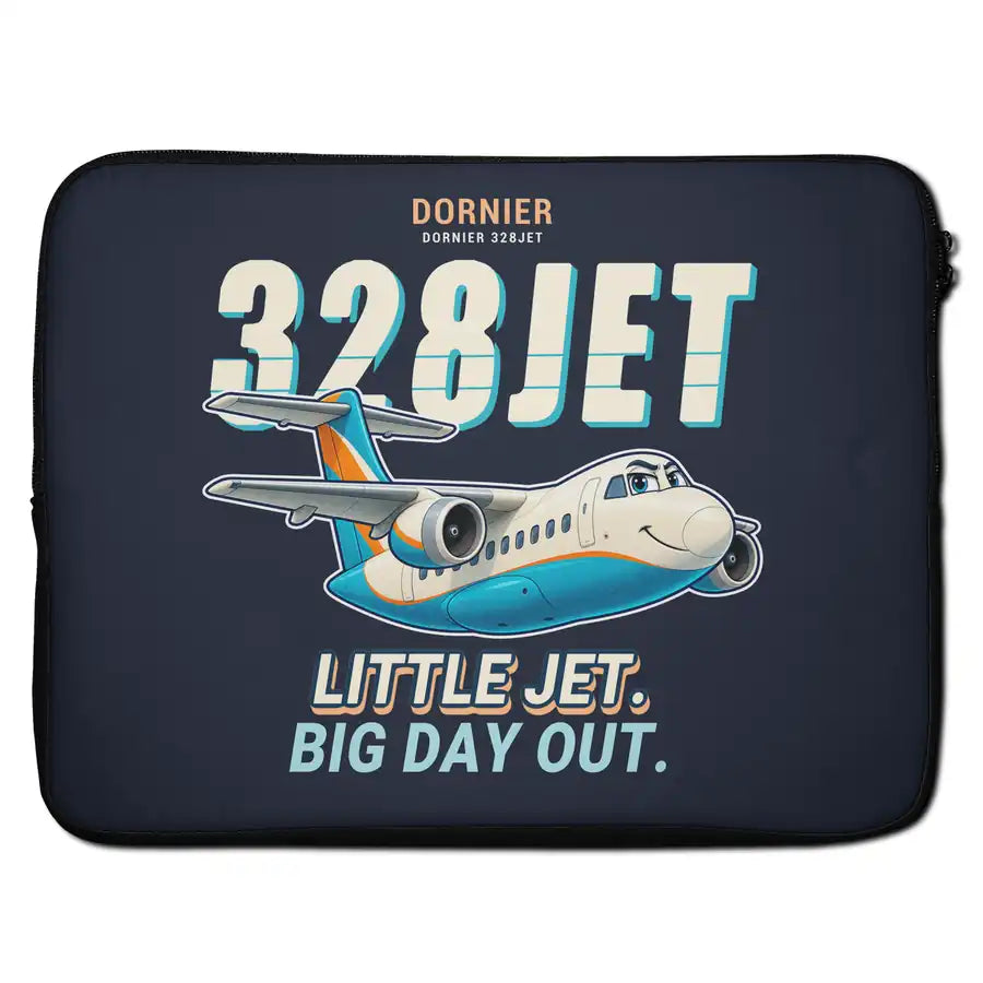 Fairchild Dornier 328JET - Cartoon - Laptop Sleeve