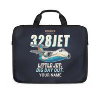 Thumbnail for Fairchild Dornier 328JET - Cartoon + Name - Laptop Bag