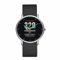 Thumbnail for Fairchild Dornier 328JET - Original - Slim Mesh - Silver and Black Stainless Steel Strap