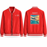 Thumbnail for Fairchild Dornier 328JET Stylish Jackets - Baseball Collar - Poster - Red
