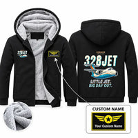 Thumbnail for Fairchild Dornier 328JET Zipped Sweatshirts - Cartoon + Name - Black