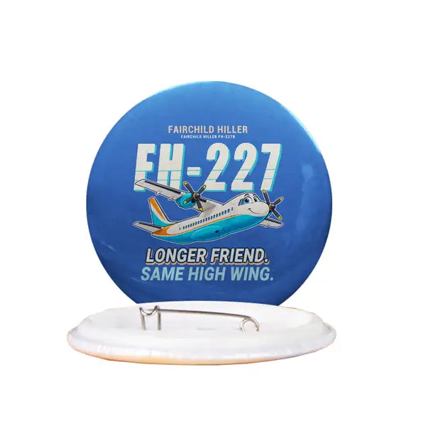 Fairchild Hiller FH-227B - Cartoon - Pin - Blue