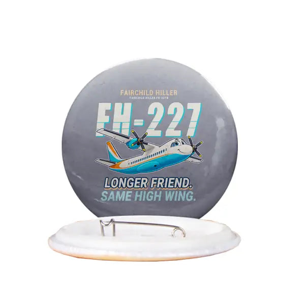 Fairchild Hiller FH-227B - Cartoon - Pin - Gray
