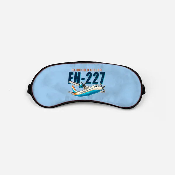 Fairchild Hiller FH-227B - Cartoon - Sleep Mask - Light Blue