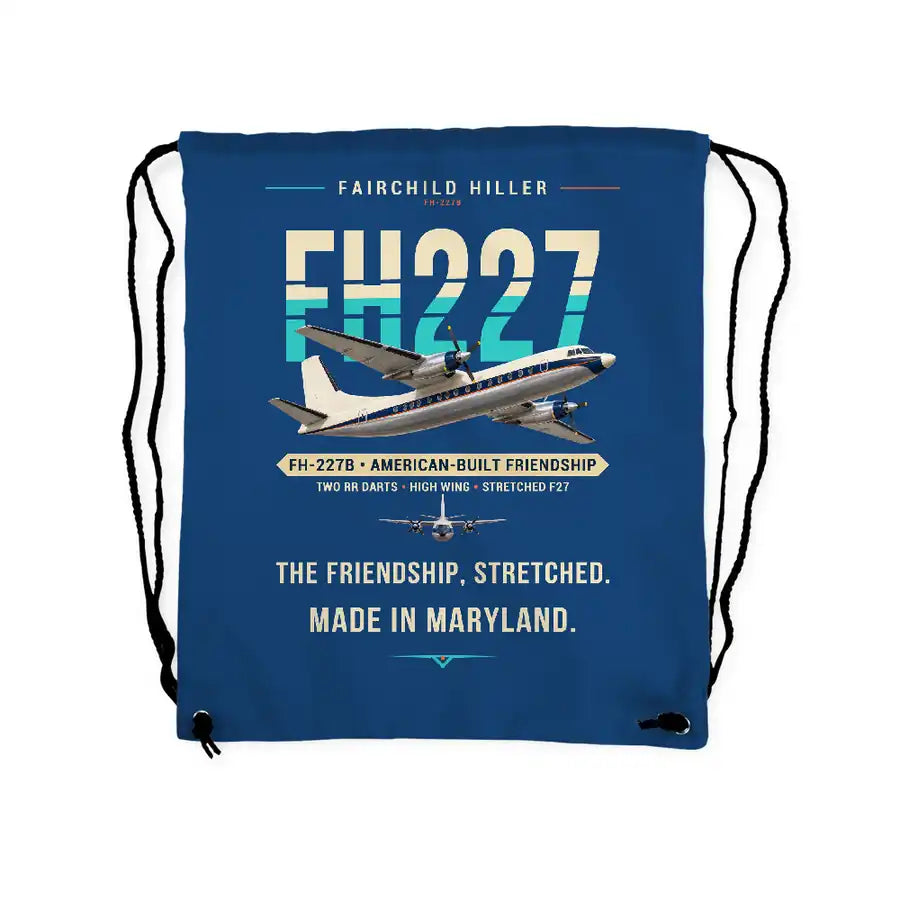 Fairchild Hiller FH-227B - Drawstring Bag - Original - Blue
