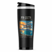 Thumbnail for Fairchild Hiller FH-227B - Poster - Stainless Steel (No Holder) - Black