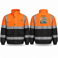 Thumbnail for Fairchild Hiller FH-227B Reflective Winter Jackets - Poster - Orange & Navy