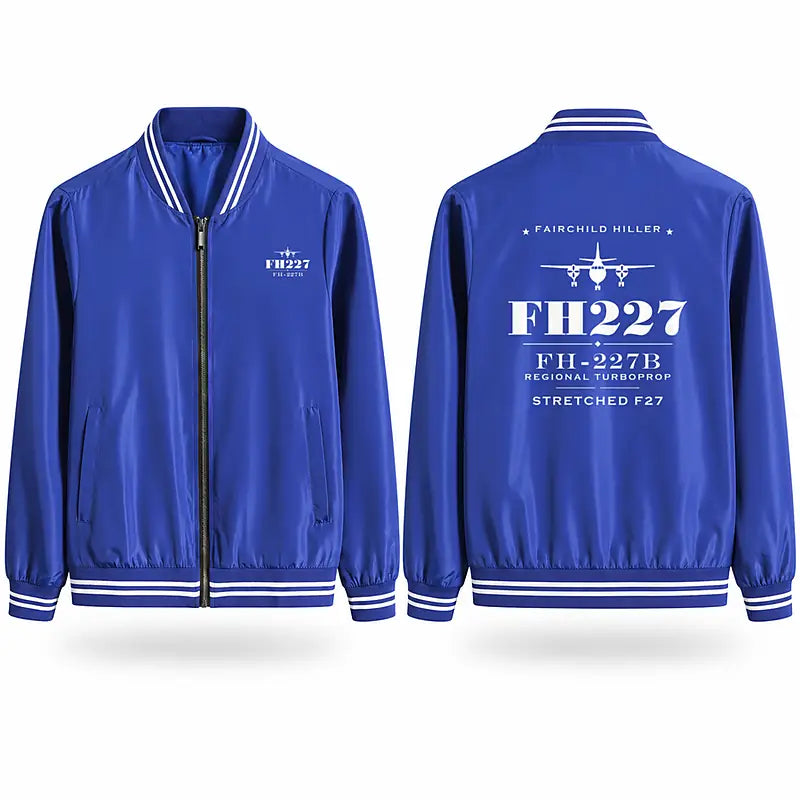 Fairchild Hiller FH-227B Stylish Jackets - Baseball Collar - Heritage - Royal Blue