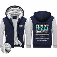 Thumbnail for Fairchild Hiller FH-227B Zipped Sweatshirts - Original - Navy & Gray