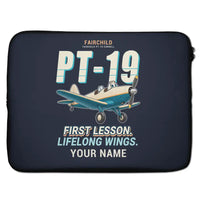 Thumbnail for Fairchild PT-19 Cornell - Cartoon + Name - Laptop Sleeve
