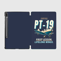 Thumbnail for Fairchild PT-19 Cornell - Cartoon - Samsung Tablet - Navy Blue