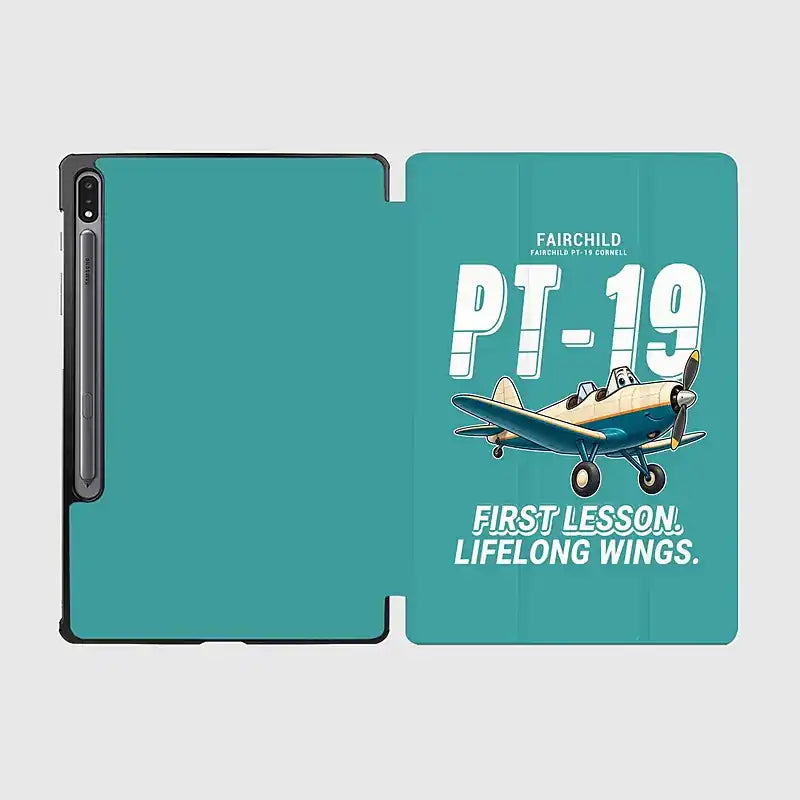 Fairchild PT-19 Cornell - Cartoon - Samsung Tablet - Turquoise