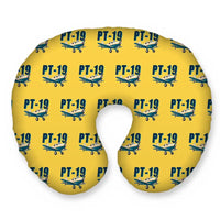 Thumbnail for Fairchild PT-19 Cornell - Cartoon Seamless - Travel Pillow - Yellow