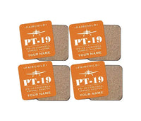Thumbnail for Fairchild PT-19 Cornell - Heritage + Name - Coaster Set - Orange