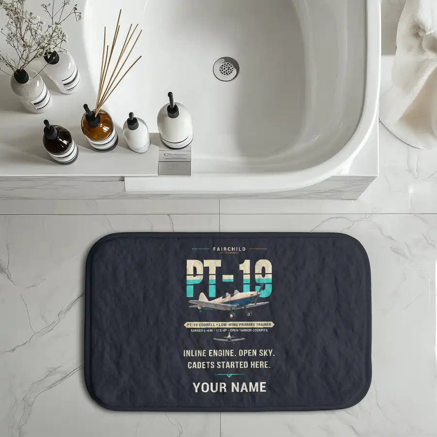 Fairchild PT-19 Cornell - Original + Name - Bath Mat