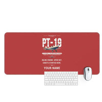 Thumbnail for Fairchild PT-19 Cornell - Original + Name - Desk Mat - Red