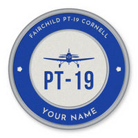 Thumbnail for Fairchild PT-19 Cornell Patches - Circle + Name - Royal White