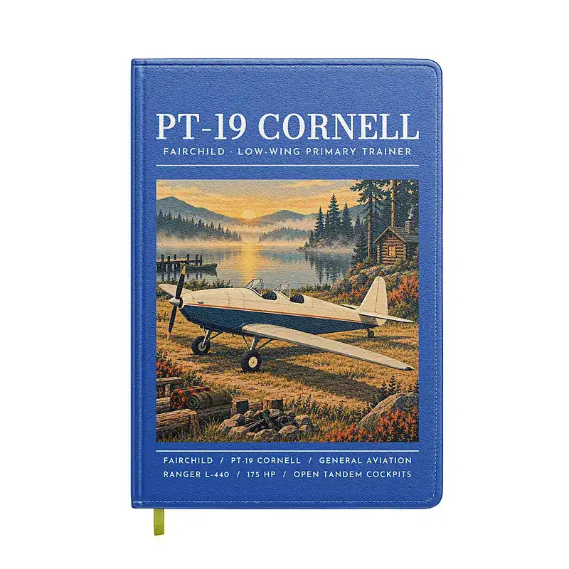 Fairchild PT-19 Cornell - Poster - Notebook - Blue