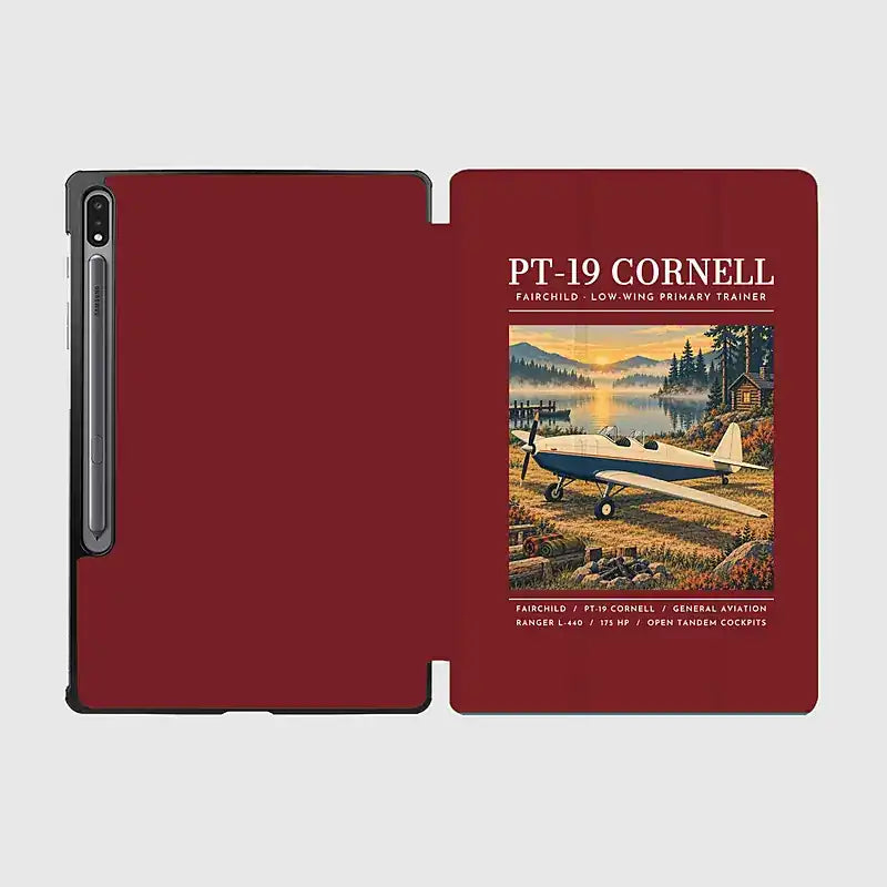 Fairchild PT-19 Cornell - Poster - Samsung Tablet - Dark Red