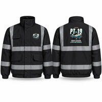 Thumbnail for Fairchild PT-19 Cornell Reflective Winter Jackets - Cartoon - Black