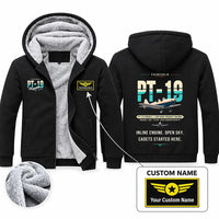Thumbnail for Fairchild PT-19 Cornell Zipped Sweatshirts - Original + Name - Black