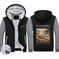Thumbnail for Fairchild PT-19 Cornell Zipped Sweatshirts - Poster - Black & Gray