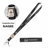 Thumbnail for Fairchild Hiller FH-227B seat belt lanyard - black with name