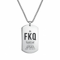 Thumbnail for Fakfak Airport FKQ - Necklace - Original Design - Silver