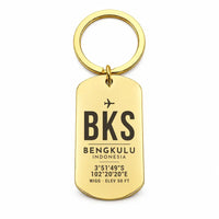 Thumbnail for Fatmawati Soekarno Airport BKS - Key Chain - Original Design - Gold