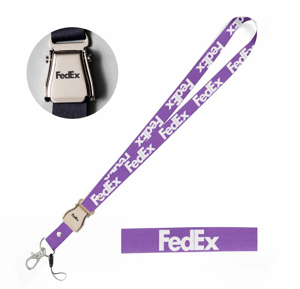 FedEx seat belt lanyard - purple