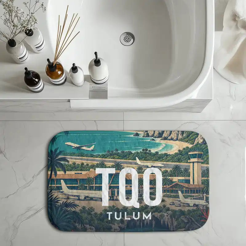 Felipe Carrillo Puerto International Airport Tulum (TQO) bath mat