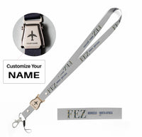 Thumbnail for Fez City Series seat belt lanyard - light gray with name