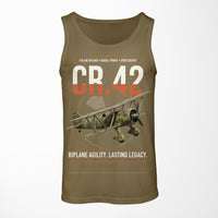 Thumbnail for Fiat CR.42 Falco design on green army tank top