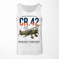 Thumbnail for Fiat CR.42 Falco design on white tank top