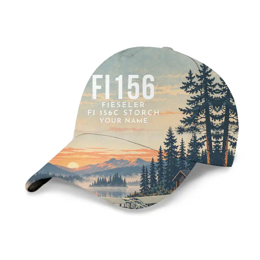 Fieseler Fi 156C Storch 3D All-Over Print Clothing - Cap - 3D + Name