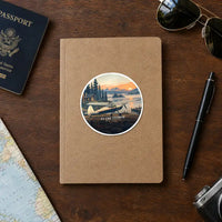 Thumbnail for Fieseler Fi 156C Storch - 3D + Name - Circle Sticker - Notebook
