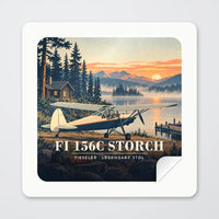 Thumbnail for Fieseler Fi 156C Storch - 3D - Square Sticker - Peel