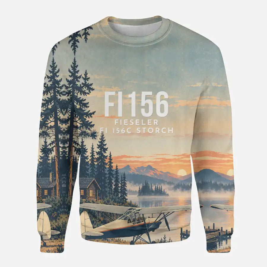 Fieseler Fi 156C Storch 3D All-Over Print Clothing - Sweatshirt - 3D