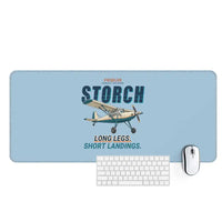 Thumbnail for Fieseler Fi 156C Storch - Cartoon - Desk Mat - Light Blue