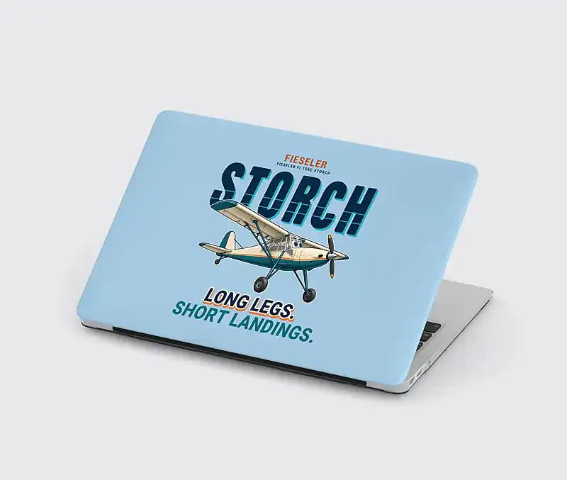 Fieseler Fi 156C Storch - Cartoon - MacBook Case - Light Blue