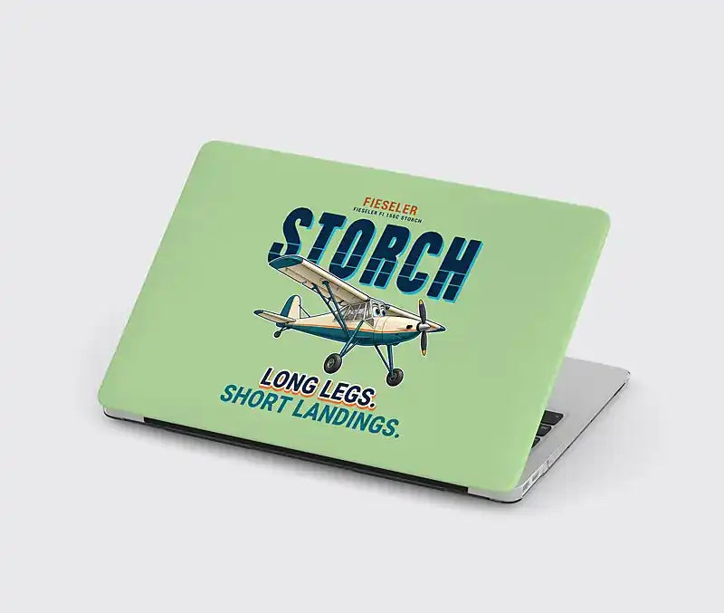 Fieseler Fi 156C Storch - Cartoon - MacBook Case - Light Green