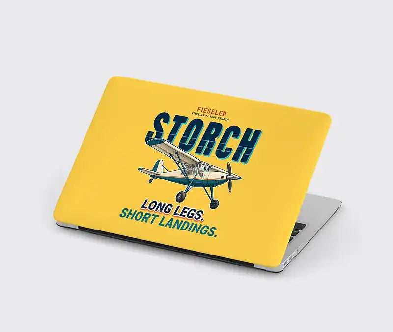 Fieseler Fi 156C Storch - Cartoon - MacBook Case - Yellow