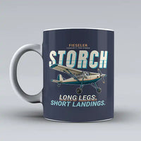 Thumbnail for Fieseler Fi 156C Storch - Cartoon - Mug - Dark Blue