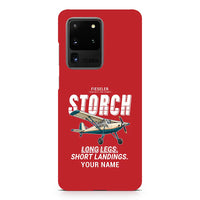 Thumbnail for Fieseler Fi 156C Storch - Cartoon + Name - Samsung Case - Red