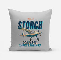 Thumbnail for Fieseler Fi 156C Storch - Cartoon - Pillow - Light Gray
