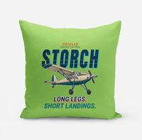 Thumbnail for Fieseler Fi 156C Storch - Cartoon - Pillow - Light Green